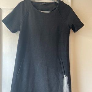 Brass A-Line Dress, Size M in Black